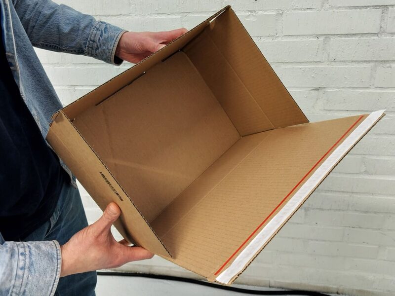 E-handelslåda Snabbotten med eget tryck - Enklapack.se
